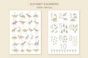 Dinosaur Watercolor Clipart, Pattern, an Object Graphic by NinaFedorova (Thumbnail 5 of 10)