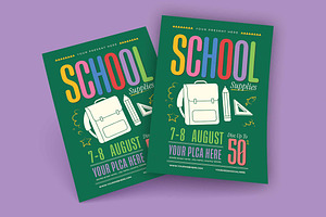 School Supplies Sale Flyer
