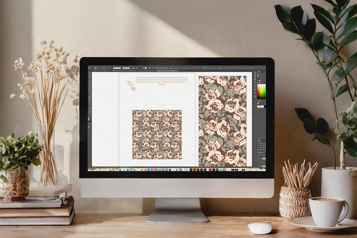 ROSE PARIS - Elegant Floral Pattern, a Pattern Graphic by Debby Blooms (Photo 2 of 5)