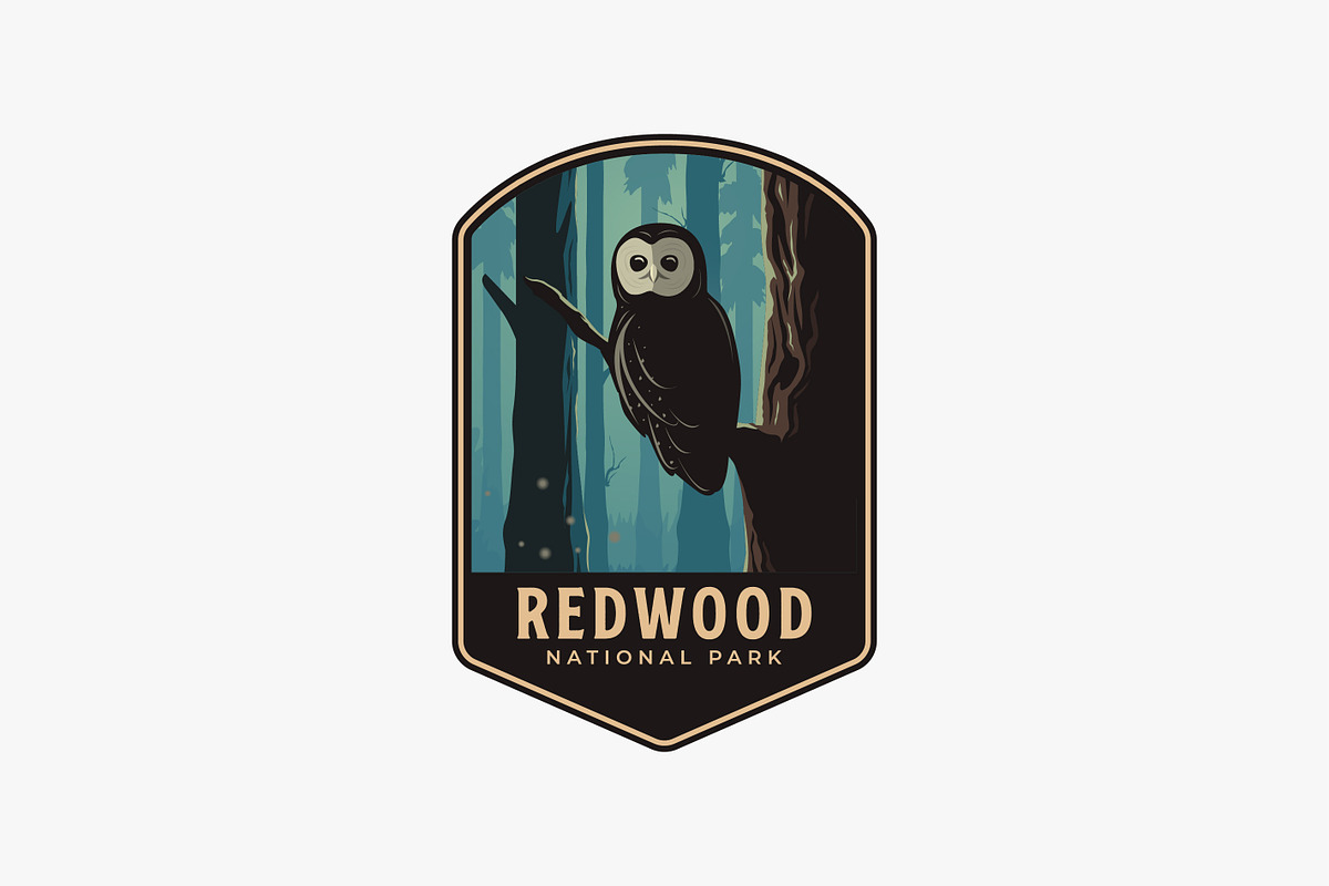 Redwood National Park Logo Patch, a Branding & Logo Template by DOMHOUZE