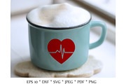 Heartbeat SVG. Line heart beat SVG., an Object Graphic by Kseniia_designer's shop (Thumbnail 2 of 5)