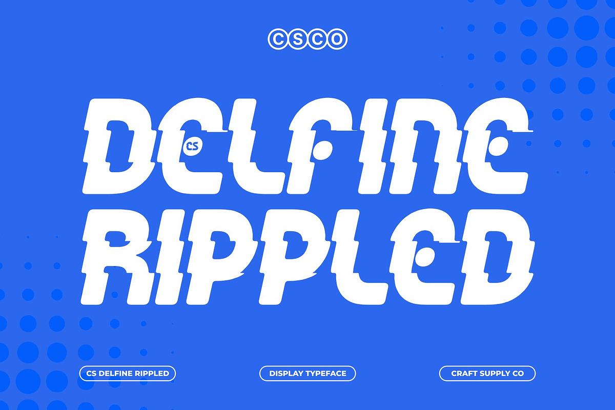 CS Delfine Rippled, a Sans Serif Font by Craft Supply Co. (Photo 1 of 8)