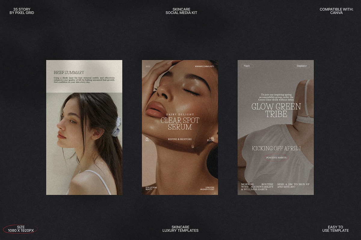 Canva Story Templates for Skincare preview 8