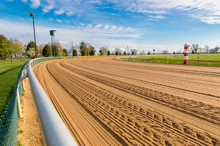 Horse race track.