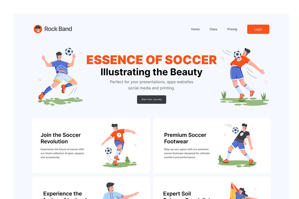 Flat Soccer Illustrations, a Sport Illustration by Vectors Market (Photo 4 of 11)