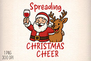 Funny Santa Claus Spreading PNG, an Illustration by Daily.Designs (Thumbnail 1 of 5)