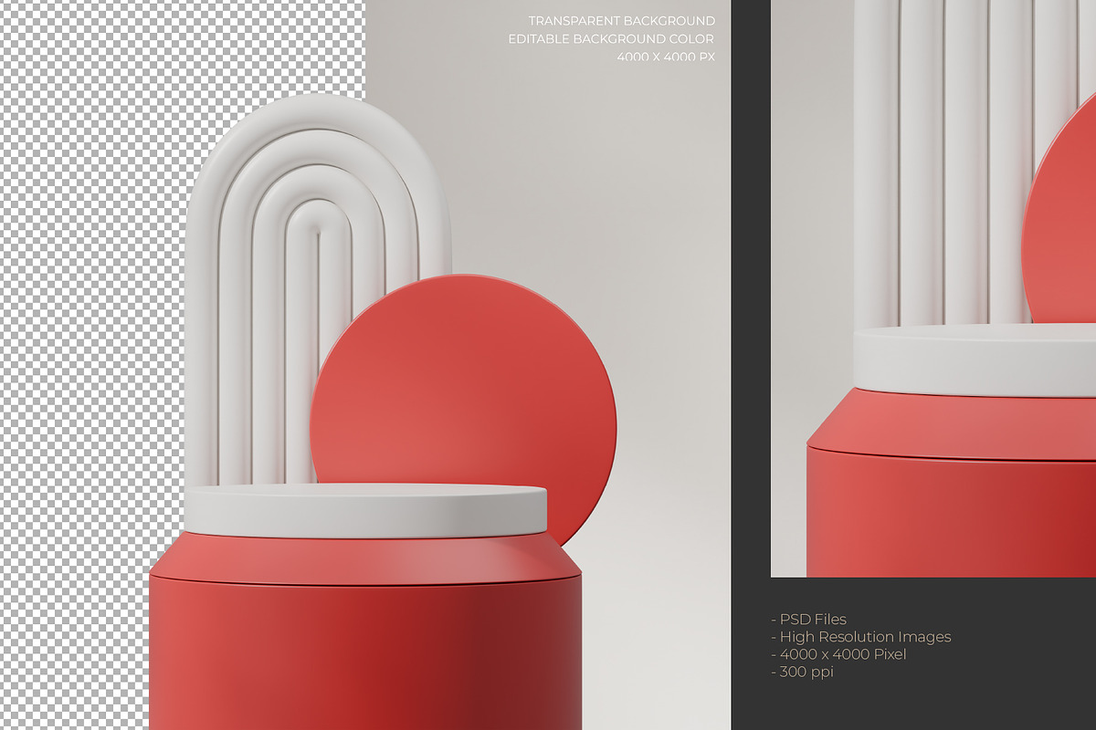 5 Podium with Transparent Background, a Background Graphic by faustudio (Photo 7 of 7)