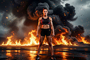 Athlete Inferno AI Digital Backdrops, a Background Graphic by 3Motional (Thumbnail 8 of 15)