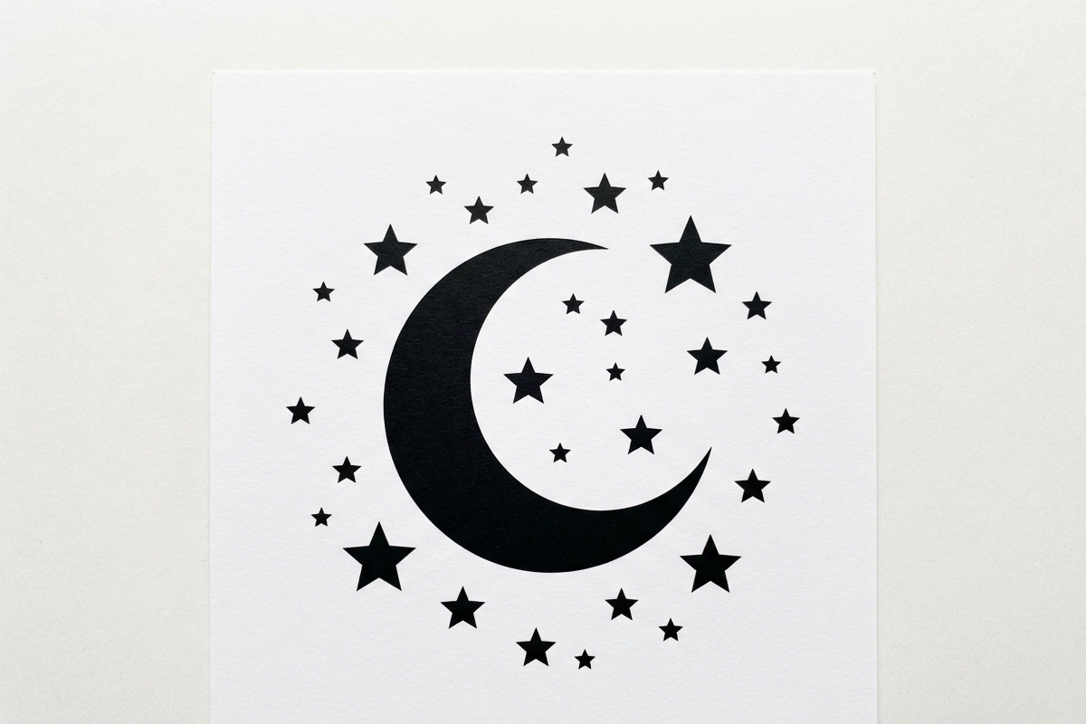 50 Crescent Moon with Stars, an Empty State Illustration by Amazin_art (Photo 42 of 47)
