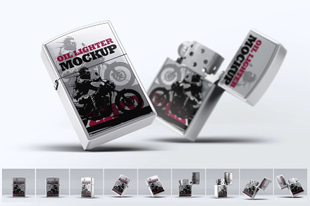 Steel Oil Lighter Mock-Up, a Product Mockup by Se٧enStudio