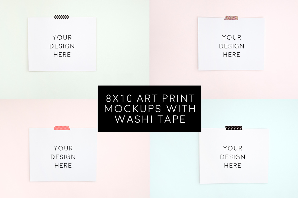4 Blank 8x10 Art Prints Bundle, a Print Template by Nicole Cicak (Photo 1 of 4)