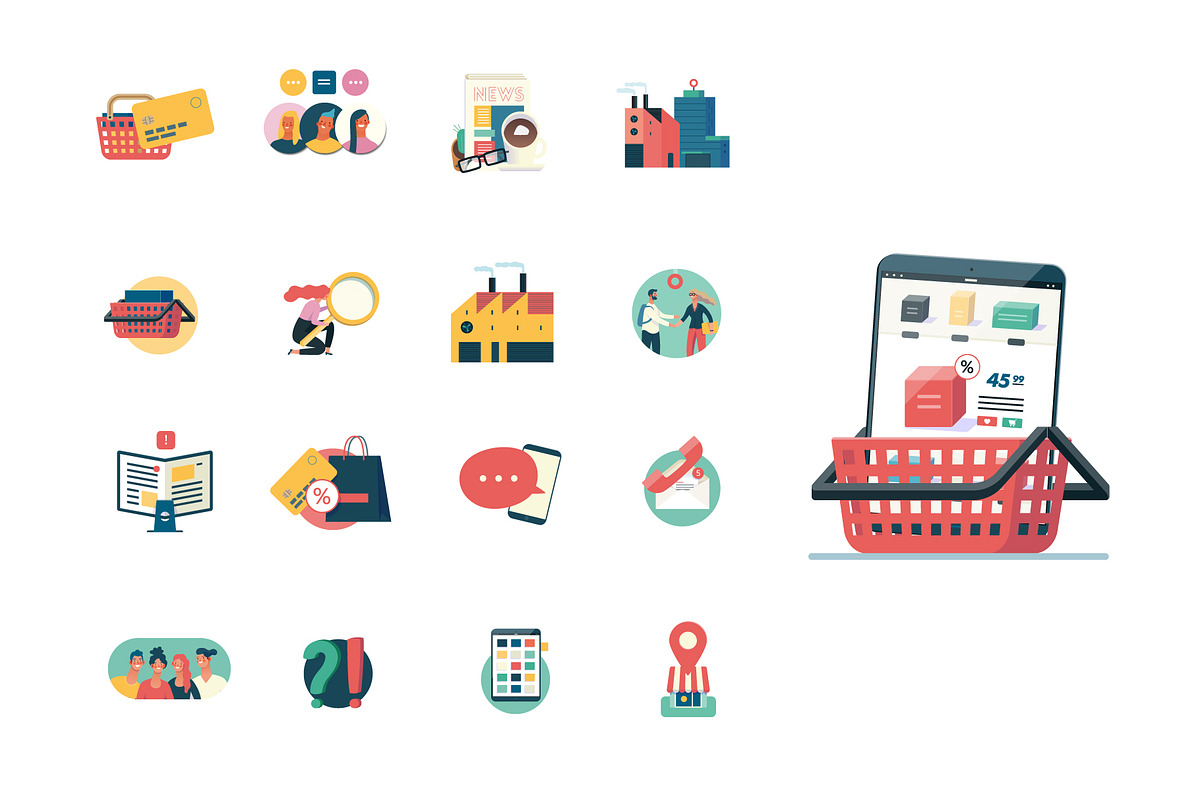 Company website vector Illustrations, a Work Illustration by Grivina's shop (Photo 11 of 26)