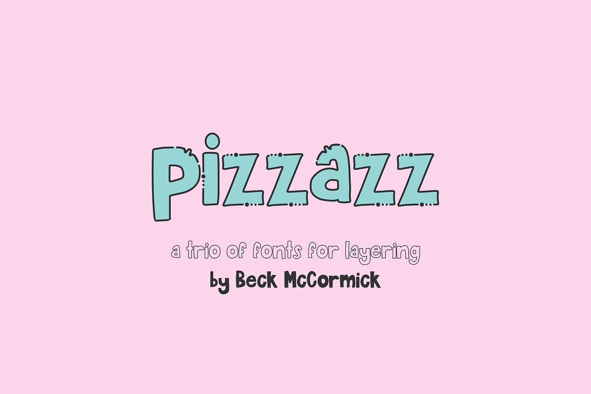 Pizzazz Display Font - Font Trio, a Handwritten Font by Beck McCormick (Photo 1 of 10)