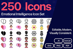 250 Emotional Intelligence Icons