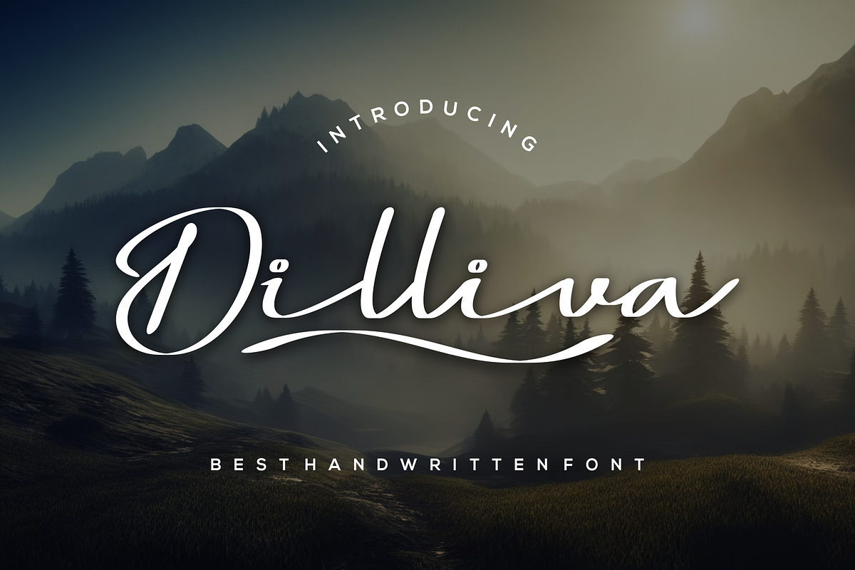 Dilliva Font, a Handwritten Font by albert_kalingga (Photo 1 of 5)