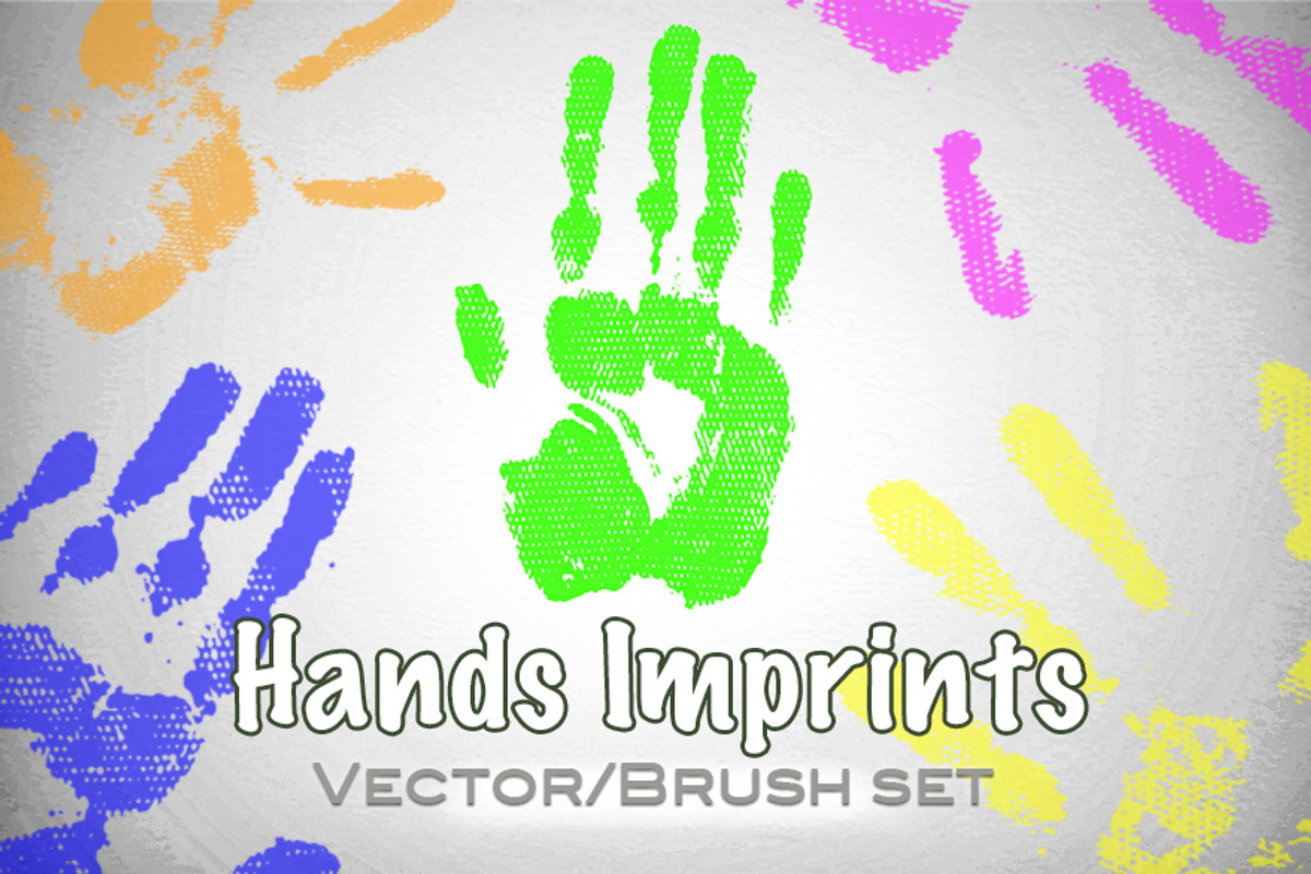 Hands Imprints - Vector/Brush set, a Decorative Illustration by BusOne (Photo 3 of 3)