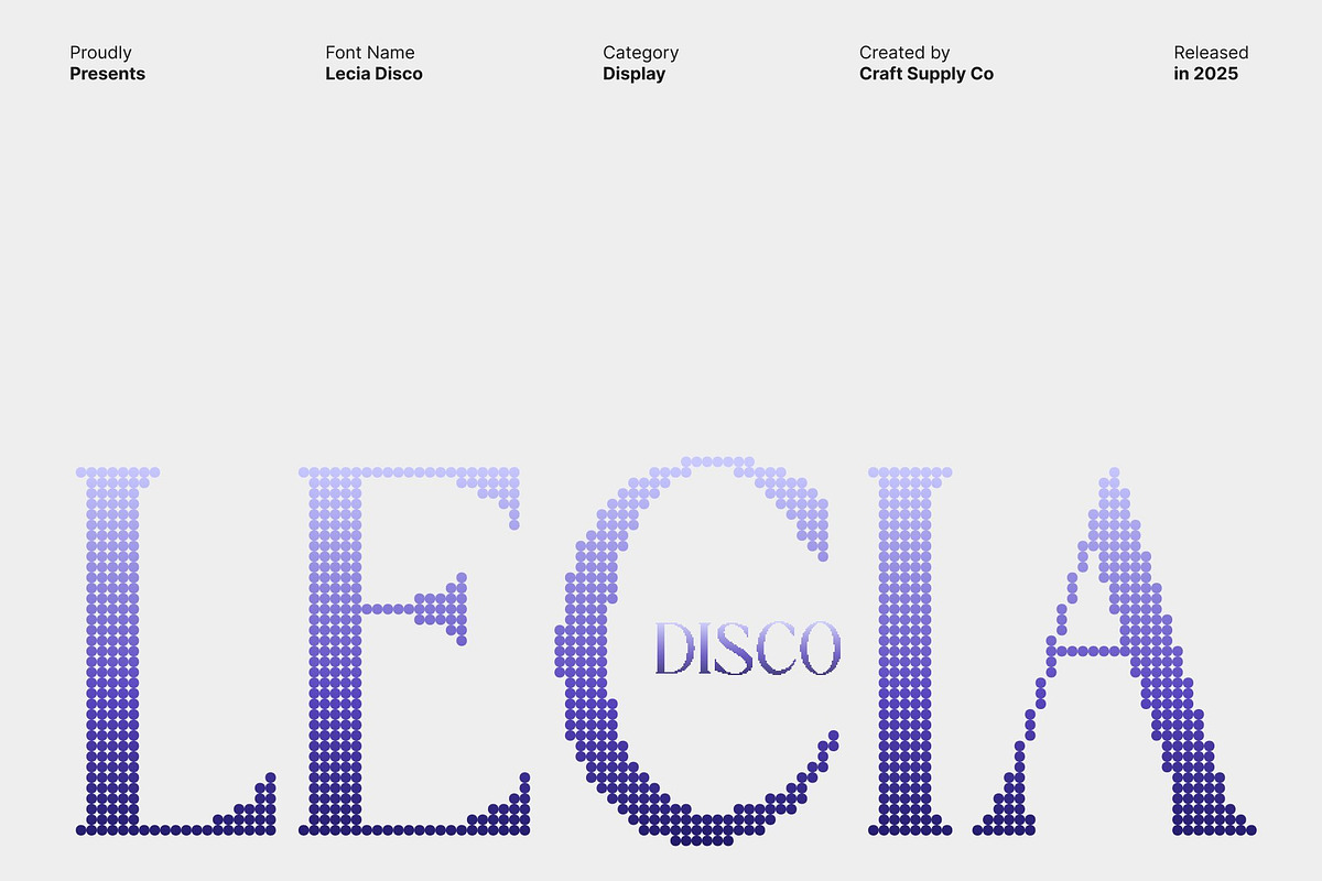 Lecia Disco, a Serif Font by Craft Supply Co. (Photo 1 of 8)