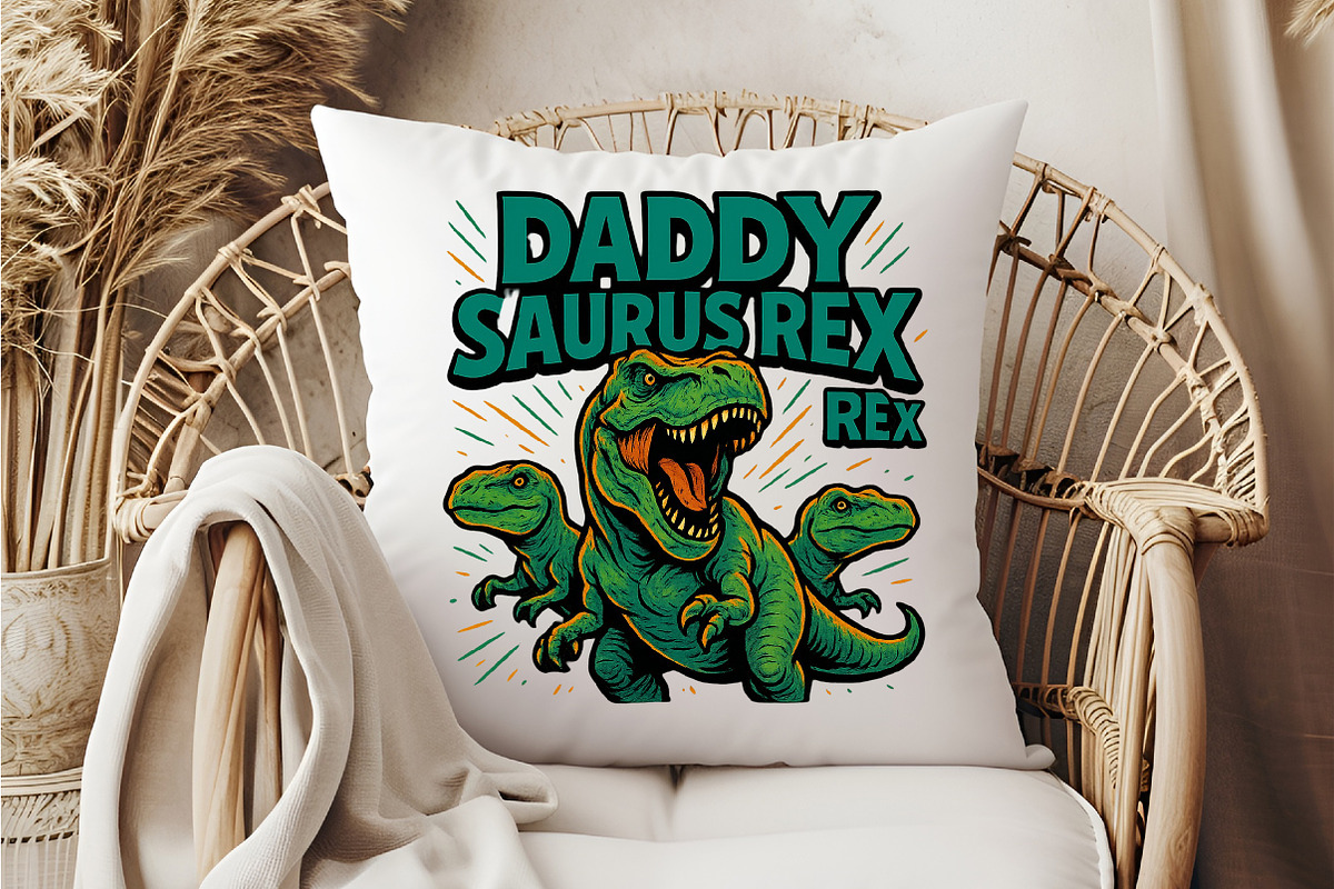Daddysaurus-Rex Sublimation PNG, an Illustration by DreamCafeArt (Photo 4 of 7)
