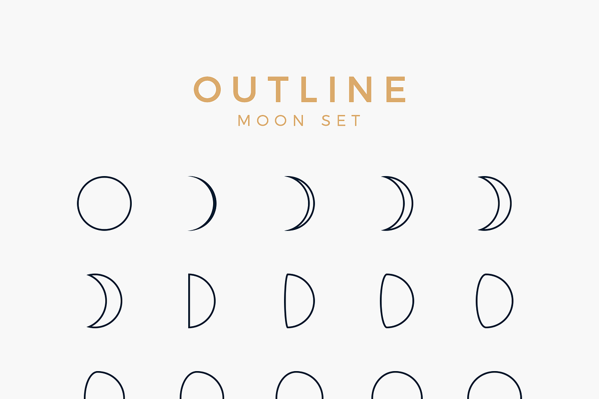 Moon Phases Clipart Set, an Object Graphic by P.F. Creative Lab (Photo 5 of 6)