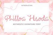 Philloa Hisoda - Authentic Signature, a Handwritten Font by Dhabee (Thumbnail 1 of 8)