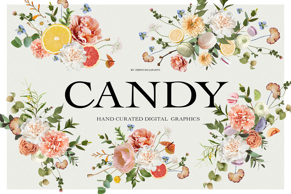 Candy Rustic Floral Clipart Set, an Object Illustration by anastasiia.art (Photo 6 of 10)