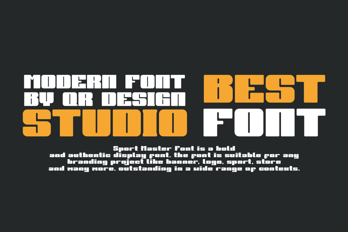 Sport Master Font, a Sans Serif Font by QR Design Studio (Photo 7 of 12)