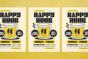 Happy Hour Retro Flyer, a Flyer Template by Alegaciez (Thumbnail 3 of 3)