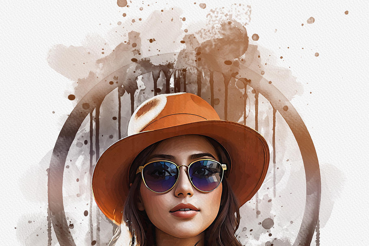 Costume Watercolor portrait Painting, an Action Add-On by MRI STUDIO (Photo 14 of 15)