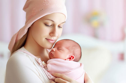 Mother holding her newborn baby girl in her arms, on light backg, a Person Photo by AS photostudio