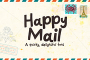 Happy Mail Font, a Font by Quirky Queen Media (Thumbnail 1 of 6)