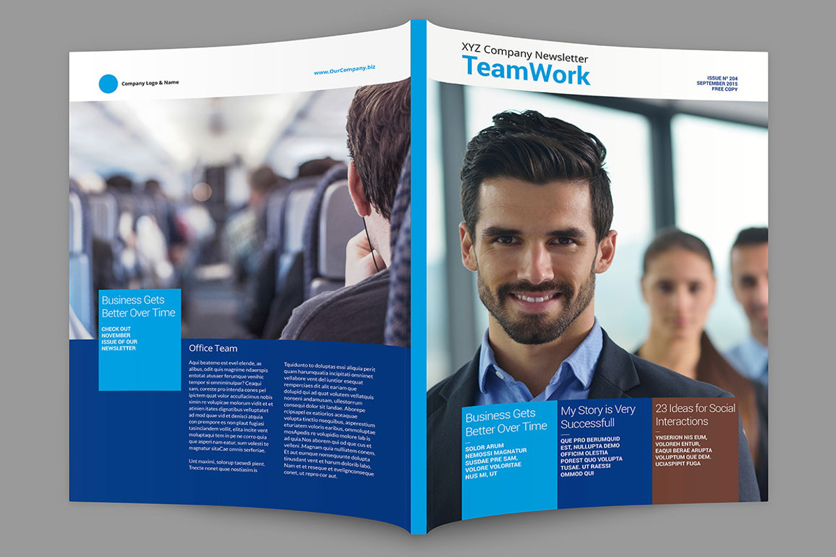 Light Business Newsletter, a Brochure Template by IndieStock (Photo 1 of 5)