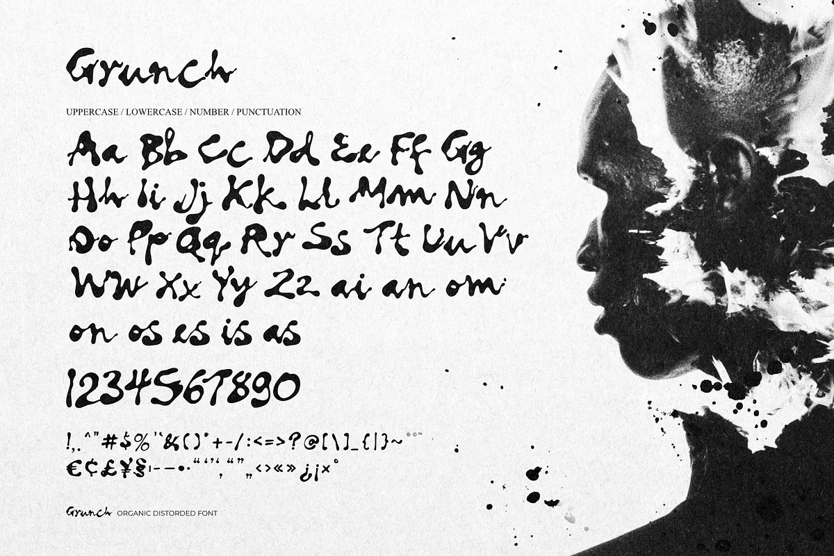 Grunch - Organic Distorded Font, a Symbol Font by ikiiko (Photo 6 of 7)