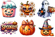 Cute Retro Halloween Clipart, an Illustration by Pixels.Craft (Thumbnail 3 of 9)