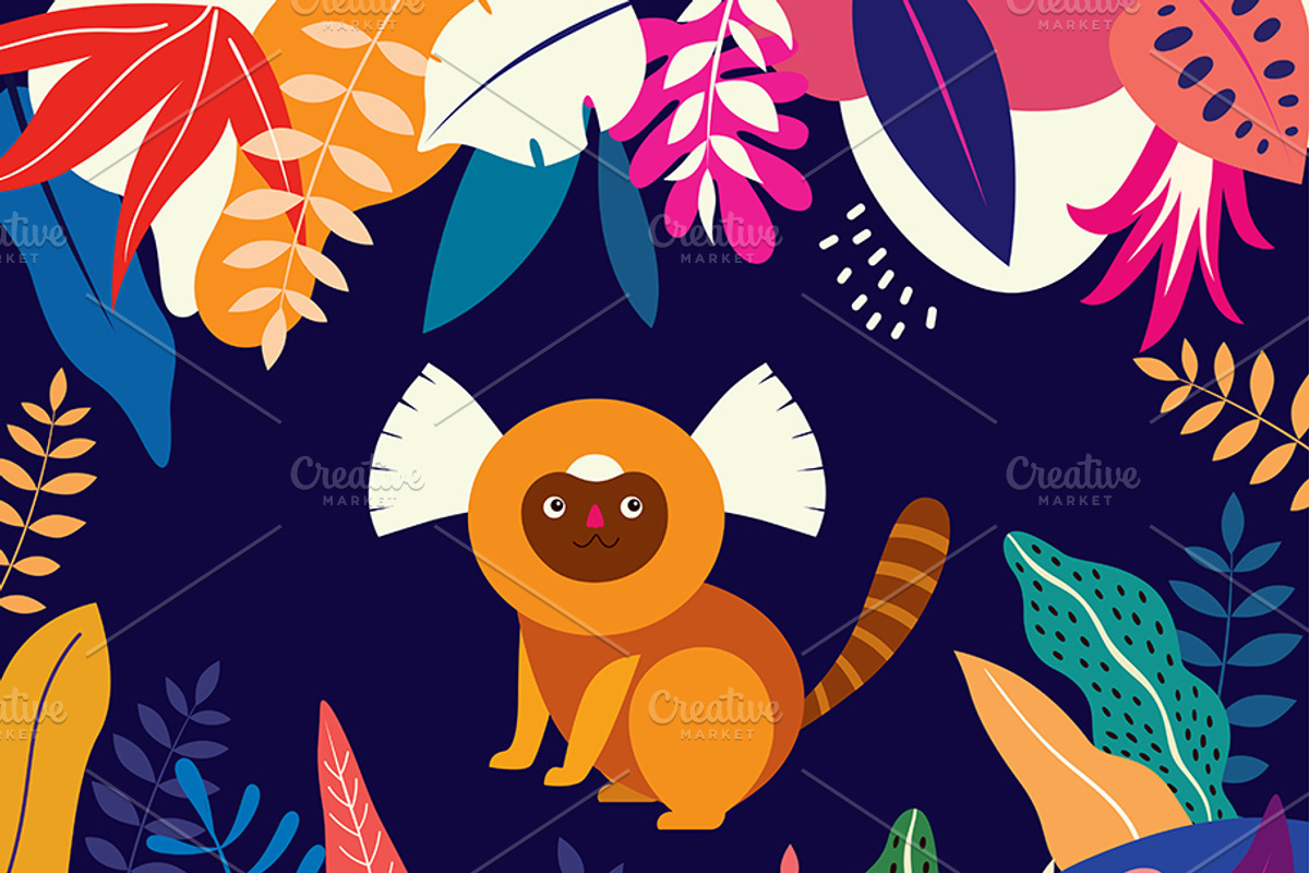 Jungle Animals cute collection, an Animal Illustration by MoleskoStudio (Photo 3 of 13)