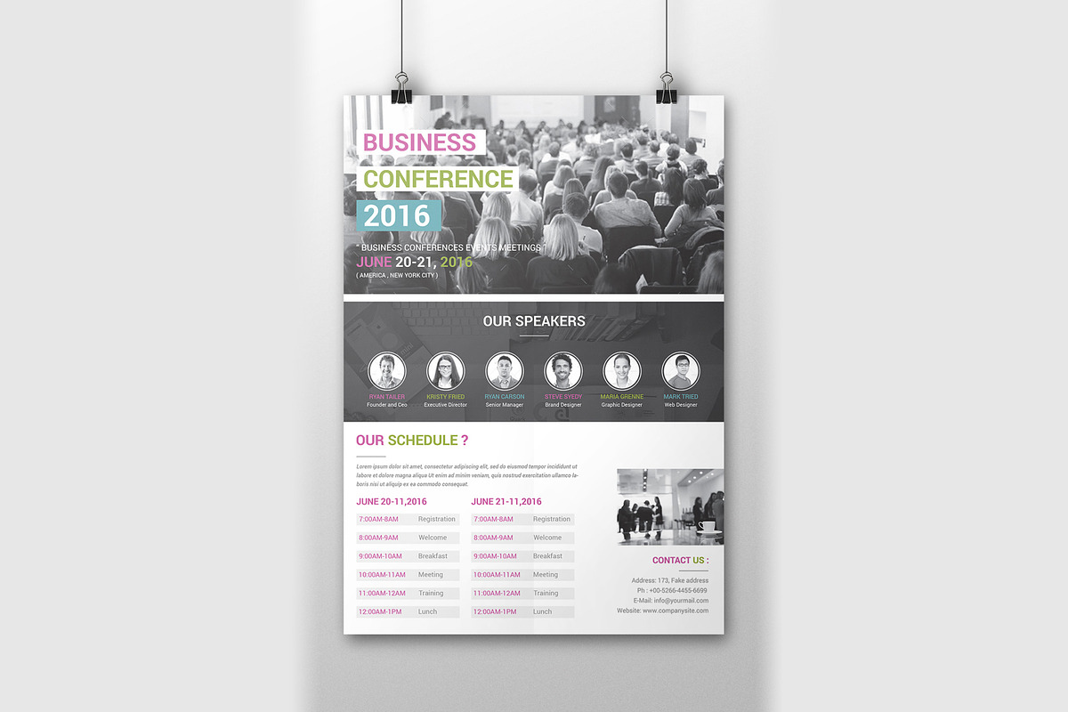 Conference Flyer Template, a Flyer Template by Creative designer