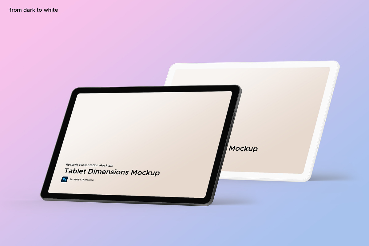 Tablet Dimensions Mockup, a Product Mockup by KL-Webmedia (Photo 5 of 16)