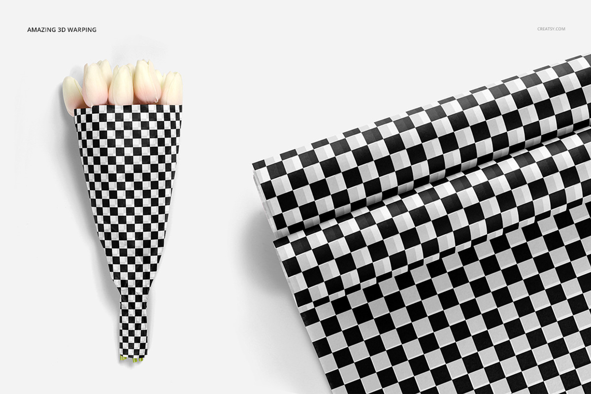 Flower Wrapping Paper Mockup Set, a Pens & Pencil Mockup by creatsy5 (Photo 16 of 19)