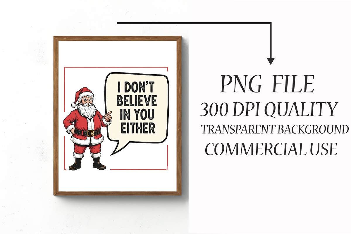 Funny Christmas Santa Claus Sublimat, an Illustration by Libby Wishes (Photo 2 of 6)