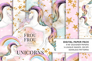 Unicorns And Rainbows Paper Pack