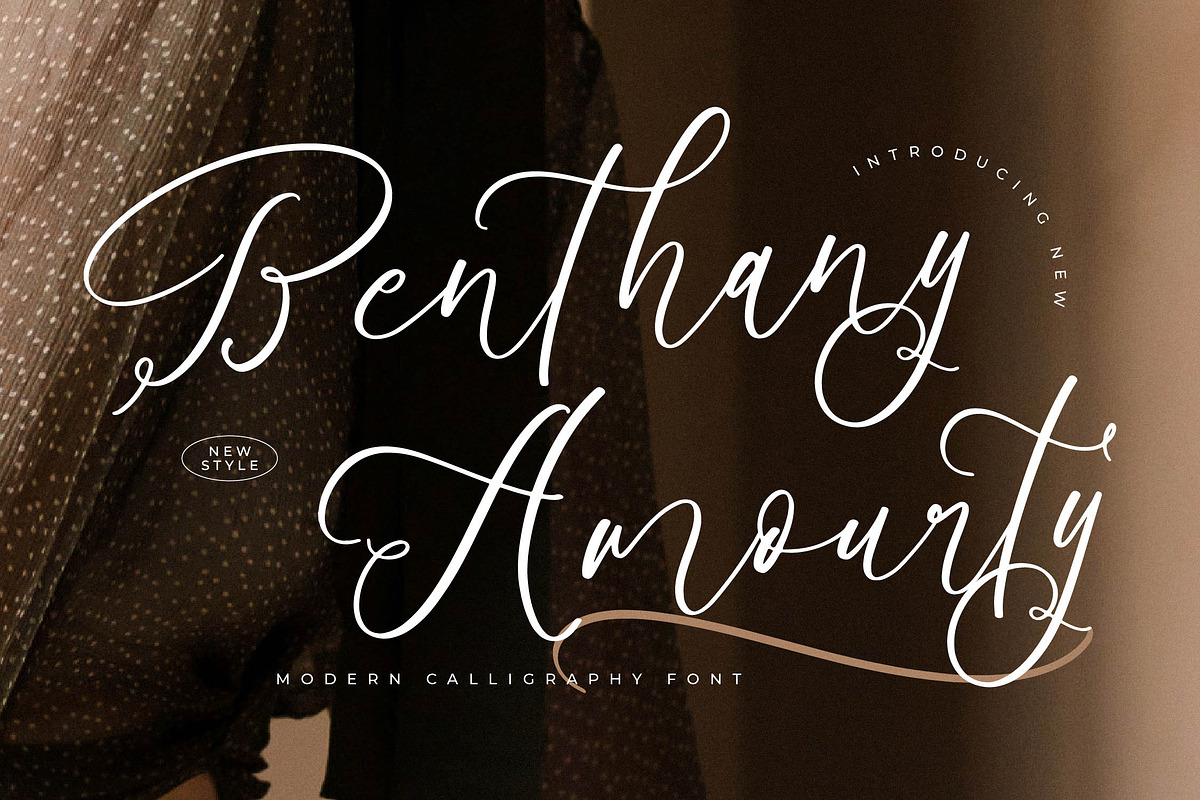Benthany Amourty Modern Calligraphy, a Script Font by Letterena Studios Script (Photo 1 of 15)