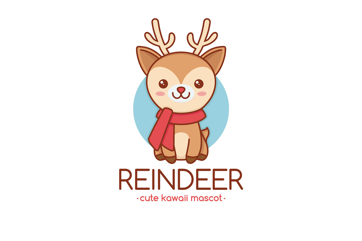 Rudolph Reindeer Logo Template, a Branding & Logo Template by vectorwithin (Photo 1 of 3)