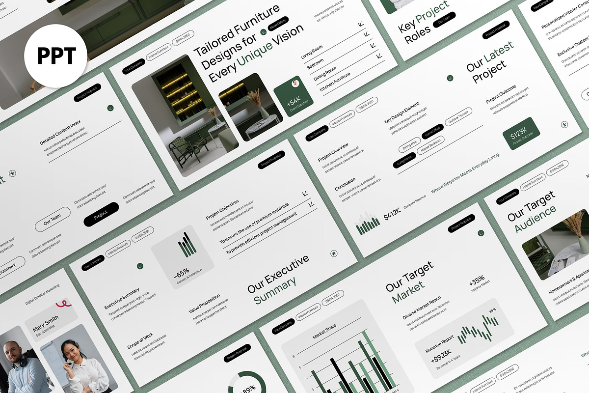 White Modern Project Proposal PPT, a Presentation Template by graphicook (Photo 1 of 4)