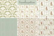 woodland charm seamless pattern set, a Pattern Graphic by Patishop Art (Thumbnail 2 of 10)