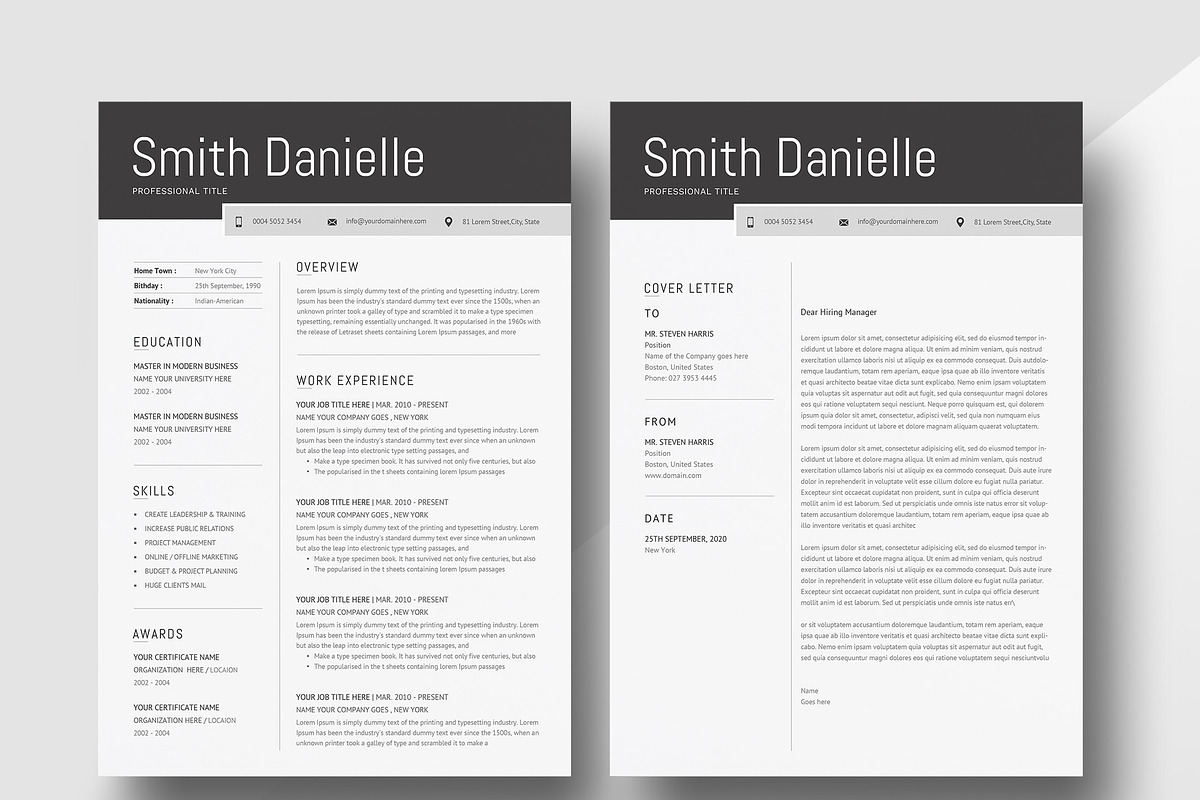 Cv template, a Resume Template by paulresume (Photo 3 of 3)