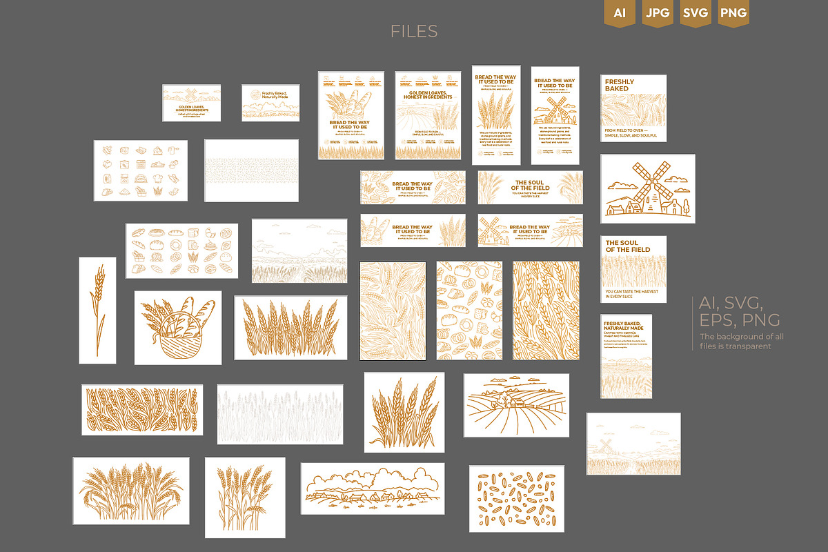 Bakery & Wheat Fields, a Food Illustration by Ilia Design (Photo 11 of 12)