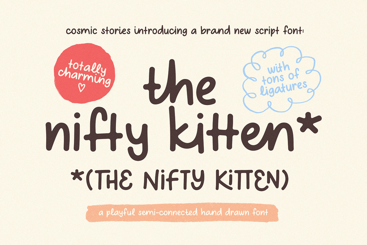 The Nifty Kitten Script Font, a Script Font by CarmineType (Photo 21 of 21)