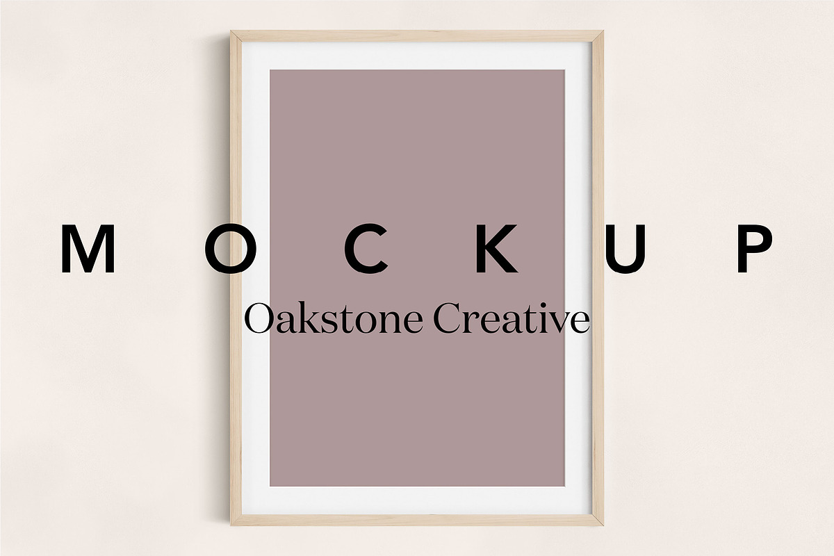 Portrait Wooden Mat Frame Mockup, a Household Mockup by OakstoneCreative (Photo 1 of 5)