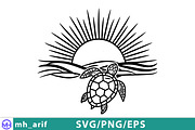 Sun Ocean Coastal Beach Graphic Tee, a Graphic by mh_arif (Thumbnail 2 of 4)