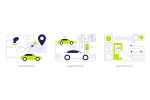 Smart city transportation isolated, a Technology Illustration by Visual Generation