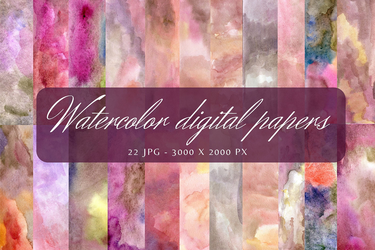 Pink Watercolor Backgrounds, a Pattern Graphic by Art's and patterns (Photo 1 of 14)
